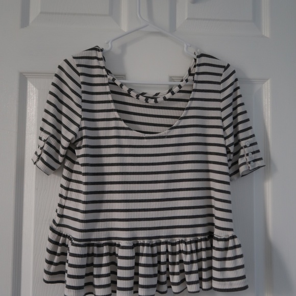 Copper Key Striped Babydoll Top - Picture 2 of 3